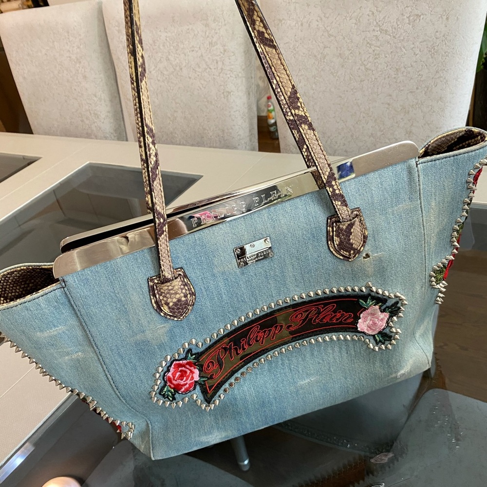 PHILIPP PLEIN DENIM LIMITED EDITION TOTE BAG